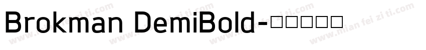Brokman DemiBold字体转换